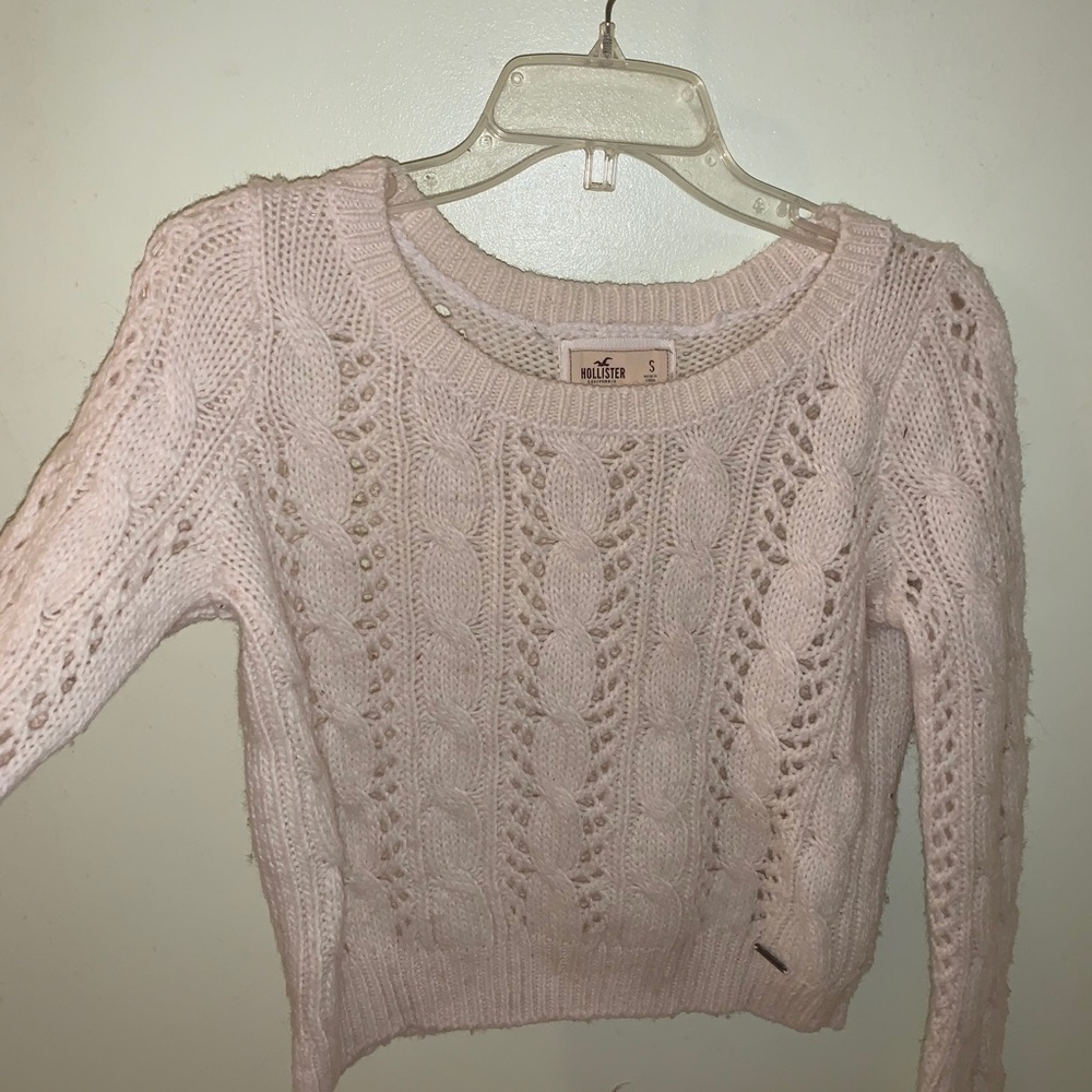 cable knit crop sweater